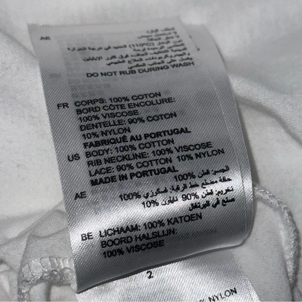 Sandro Women’s Size 1 S White Cotton Lace Inset Lilou Short Sleeve Tee T-Shirt - Image 8