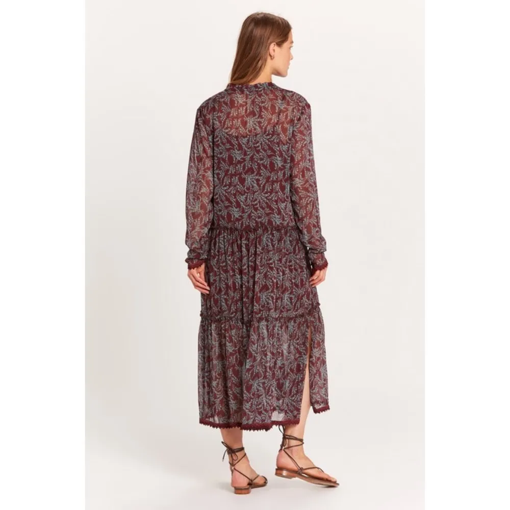 Olivaceous Printed Peasant Dress - Image 2