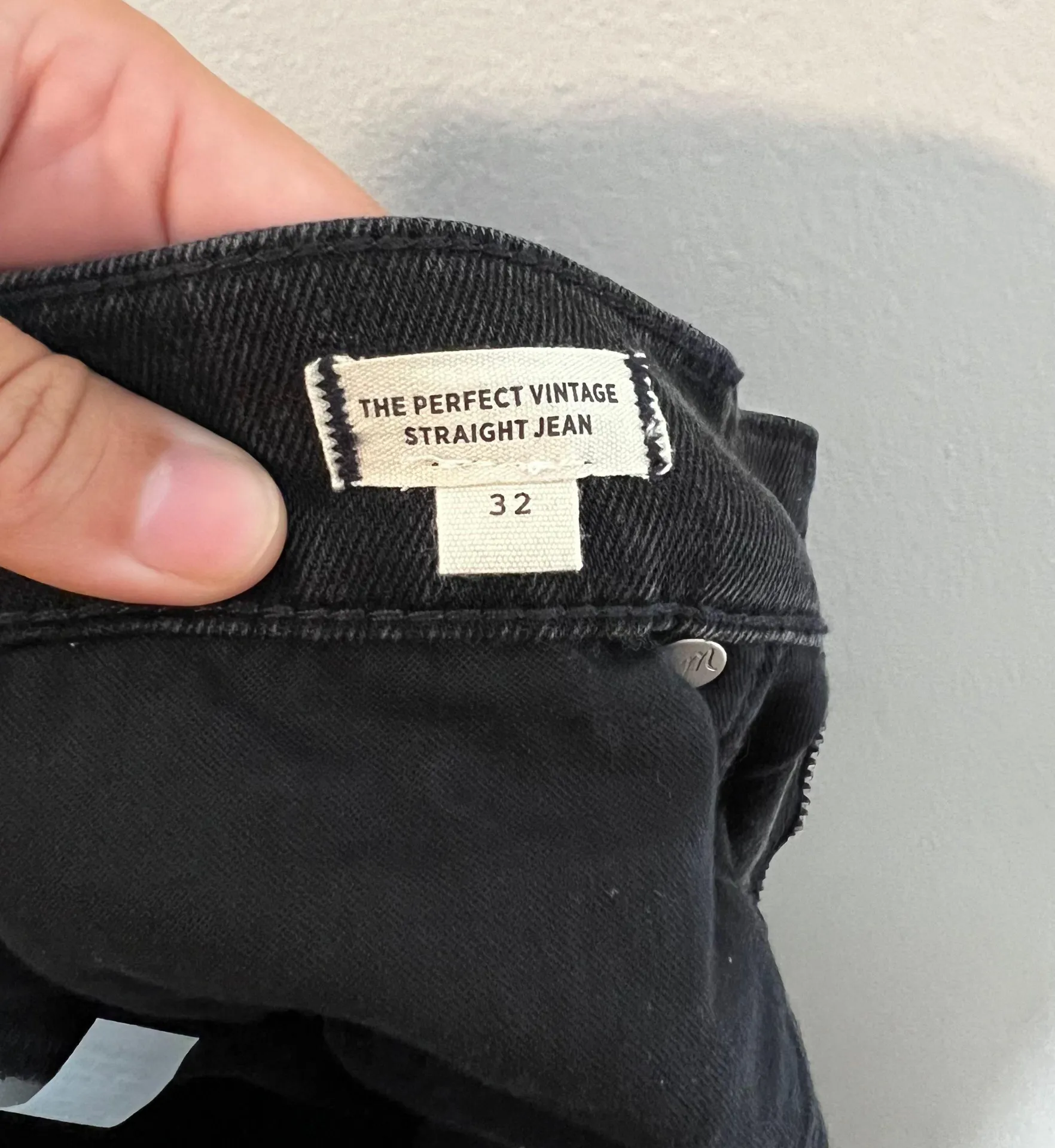 NWT - The Low Rise Perfect Vintage Straight Jean Lunar Wash Denim Dark - Image 9