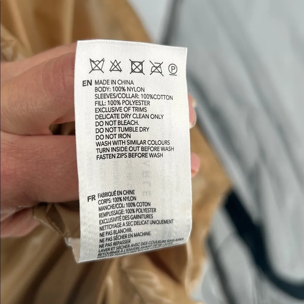 Varley Mayten Knit Brown Puffer Jacket with Ribbed Sleeves Size Small, - Image 12