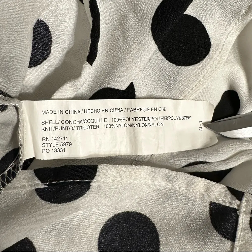 Eloquii White Black Polka Dots Statement Ruffle Bell Sleeves Blouse size 22 - Image 10