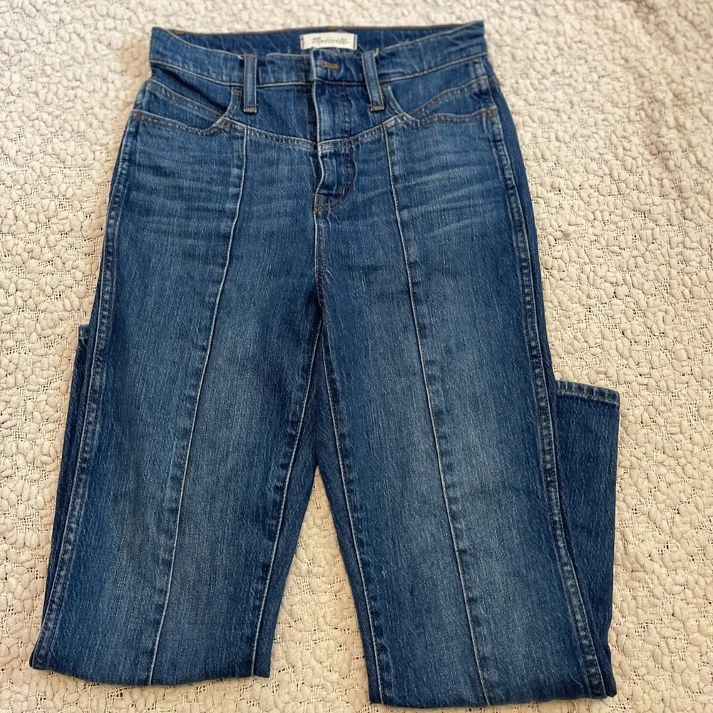 Madewell Classic Straight Jeans Size 25 Blue Bandry Wash Seamed Edition - Image 8
