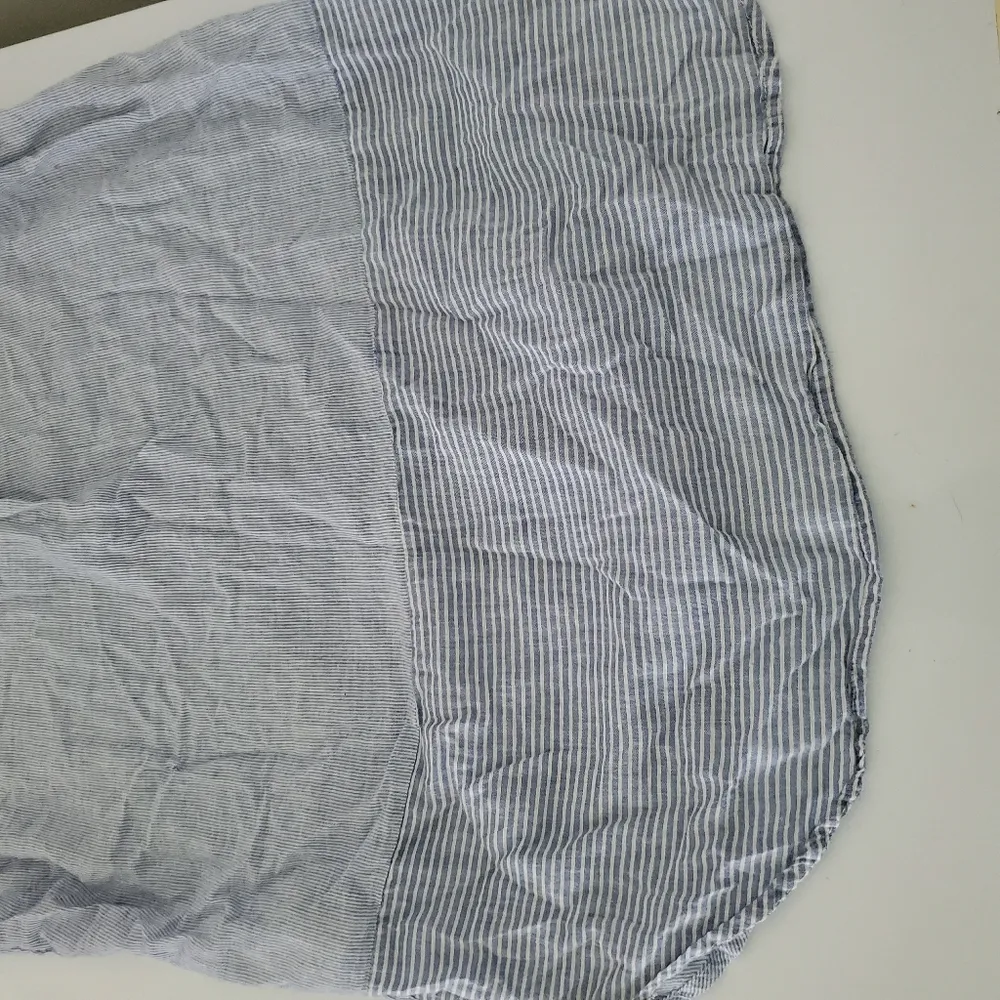 Levi's Shirt Half Button Down Blue Striped Long Sleeve Medium - Image 9