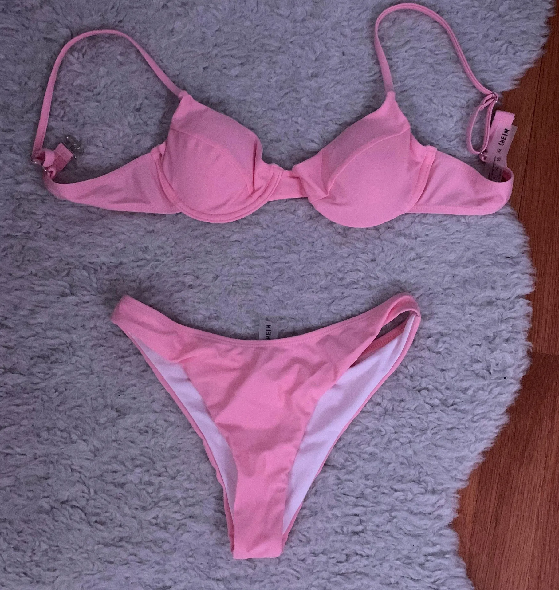 SheIn Bustier Pink Bikini Set - Image 2