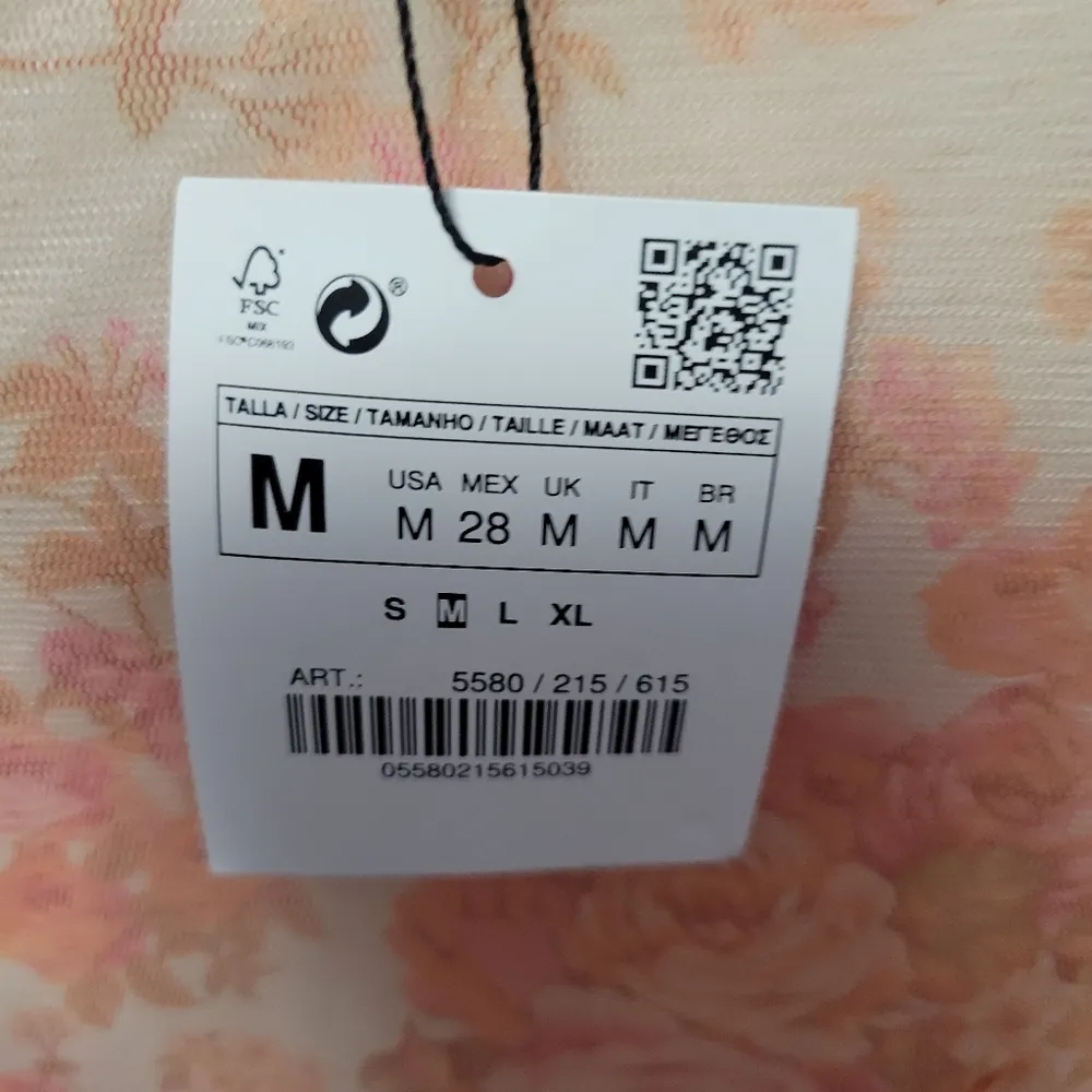 Zara sheer floral mesh organza blouse size medium - Image 5