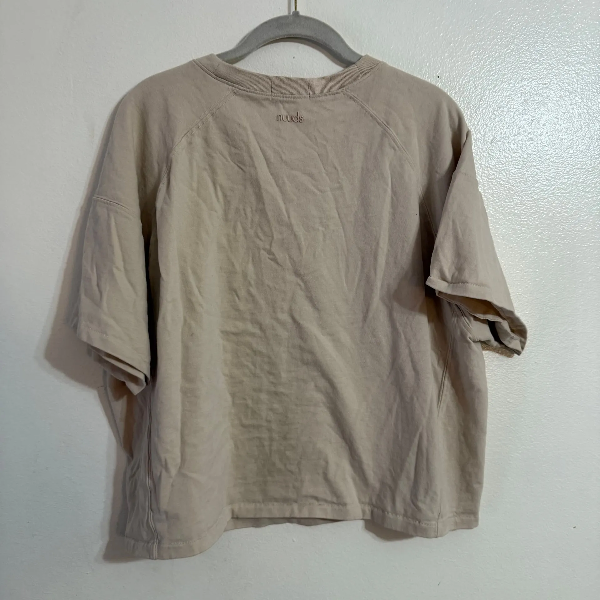 nuuds Steady Seamed Tee in Linen Tan Size XL - Image 3
