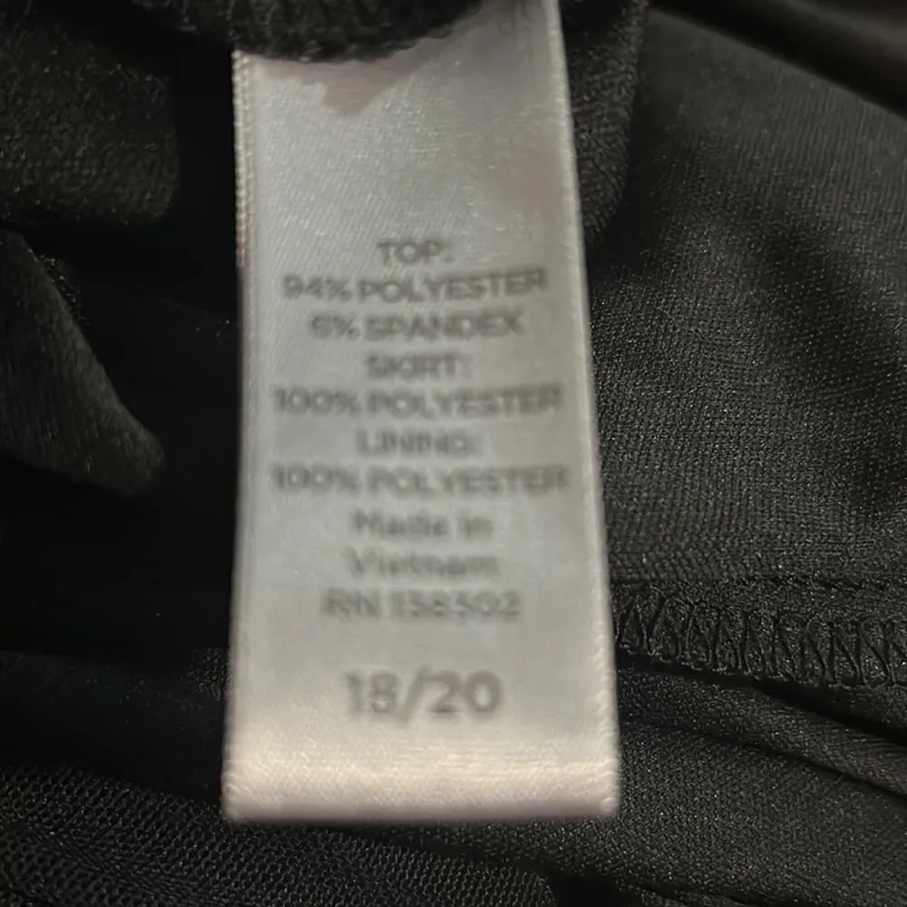 Woman’s Plus size Avenue Maxi Dress, Black top with shark tooth hem Size 18/20 Pink - Image 9