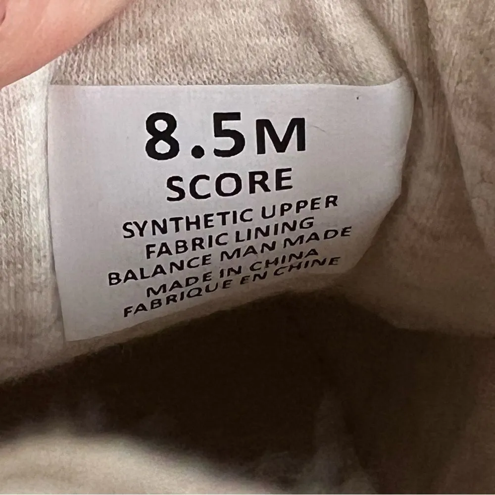 CUSHIONAIRE Women's Score Lace Up Sneaker +Comfort Foam Size 8.5 Cream Ivory Tan - Image 10