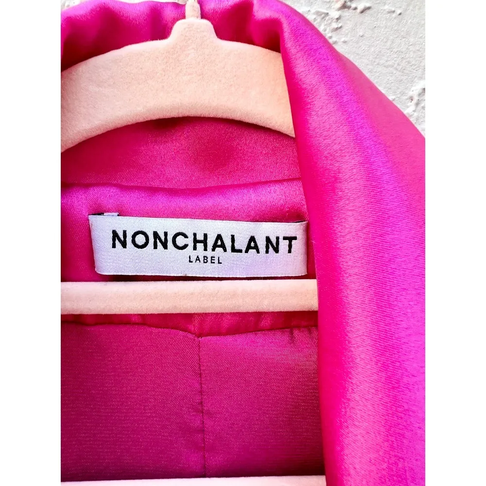 Nonchalant Label Cassica Crop Top & Lanie Blazer Set Hot Pink Women's Size XS - Image 5