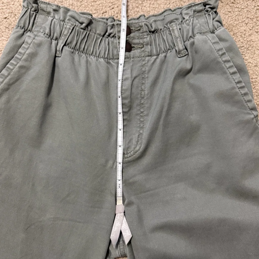 Universal Thread High Rise Tapered Pants, paper bag waist, olive gray, size 2 - Image 9