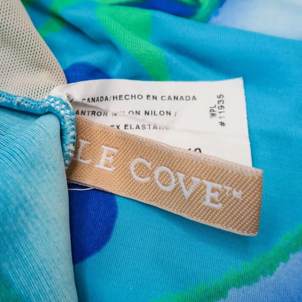 Vintage 80s LE COVE Retro Floral One Piece Swimsuit - Image 9