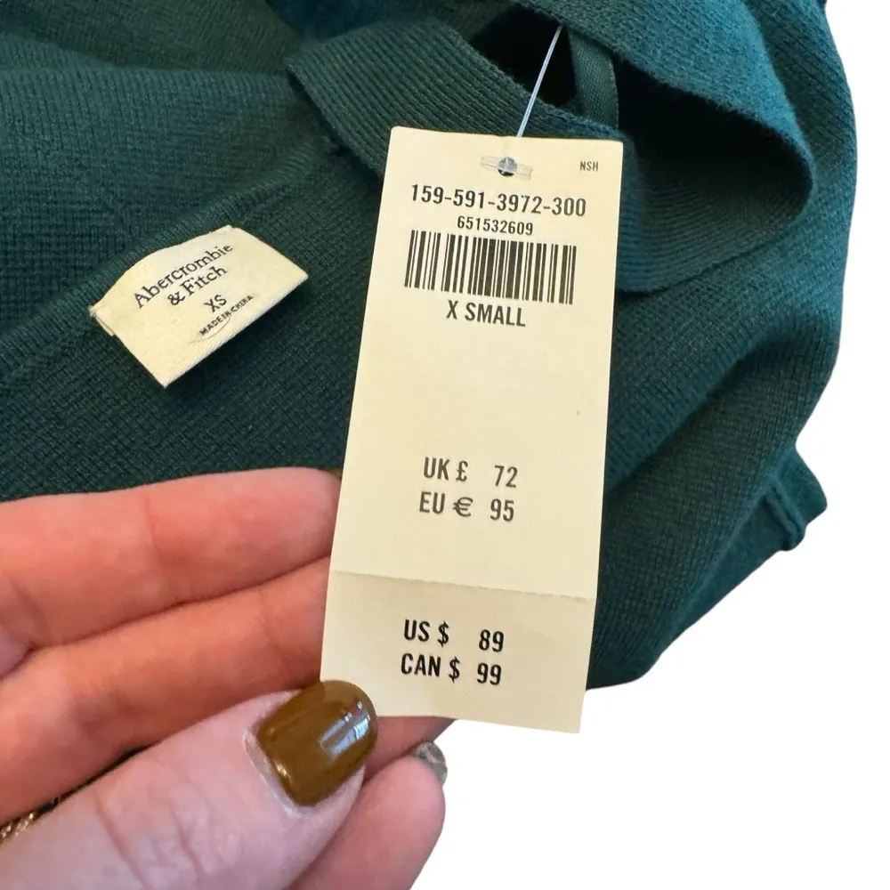 Abercrombie - NWT Bodycon Green Sweater Midi Dress Sz Xs - Image 9