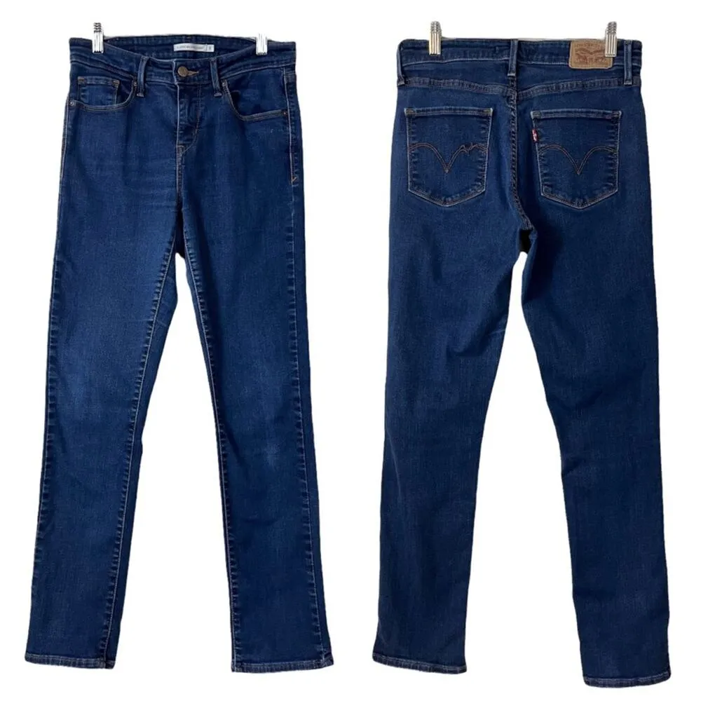 Levi’s Women's 9" Mid Rise Skinny Dark Wash Ankle Stretch Jeans Size 8 - Image 10