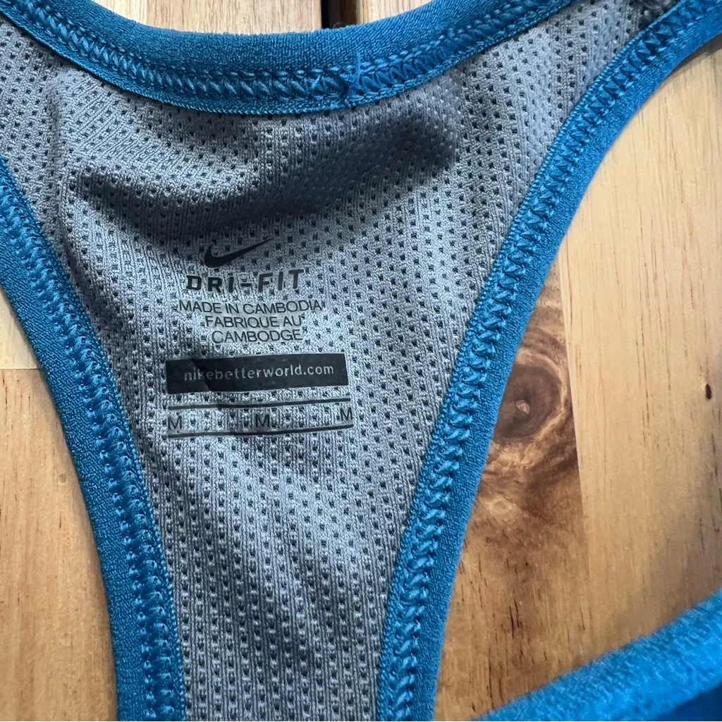 Nike Dri-FIT Racerback Athletic Tank Top Blue Size M - Image 3
