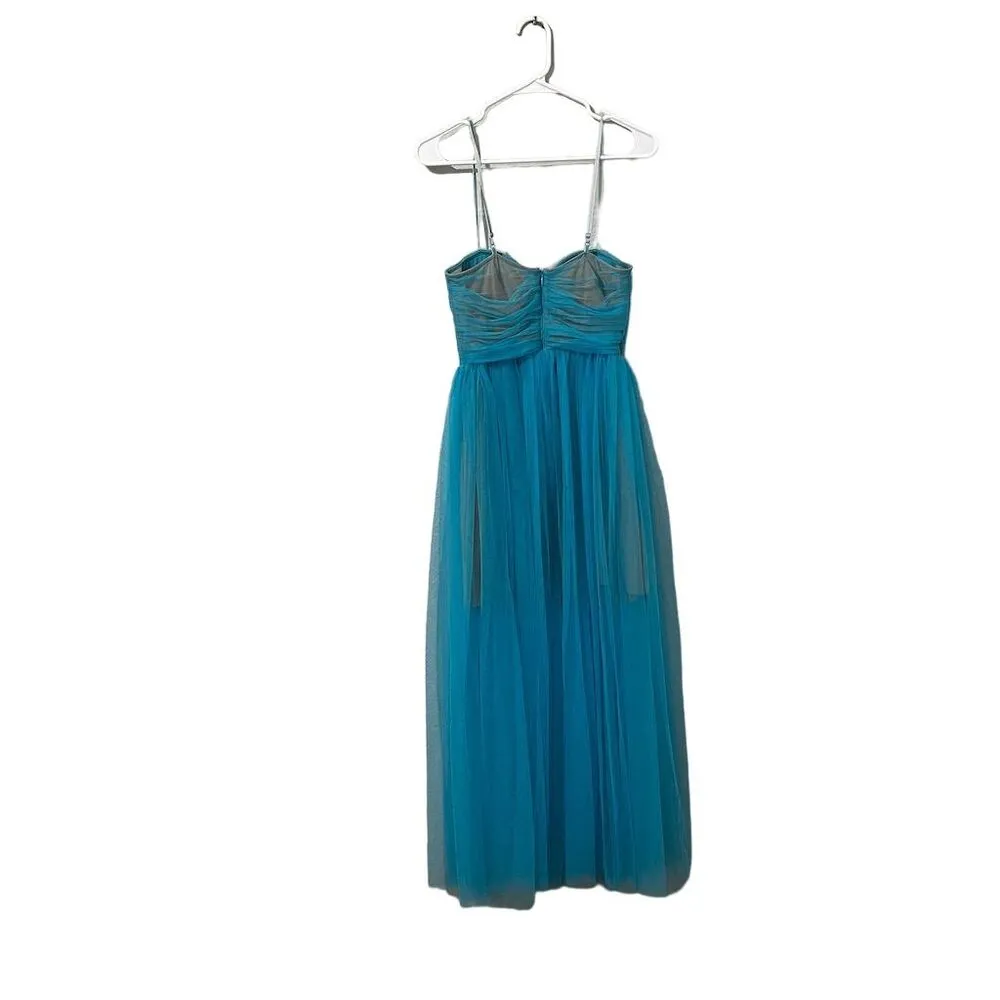 Sau Lee Carrie Tulle Dress Blue Size 2 Sleeveless Midi Party/Cocktail Formal - Image 6