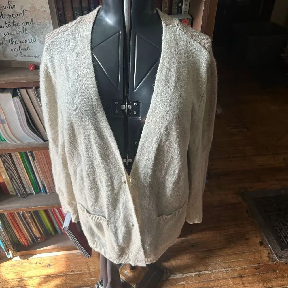 BB Dakota two tone XL cozy Grandpa cardigan with pockets - Image 4