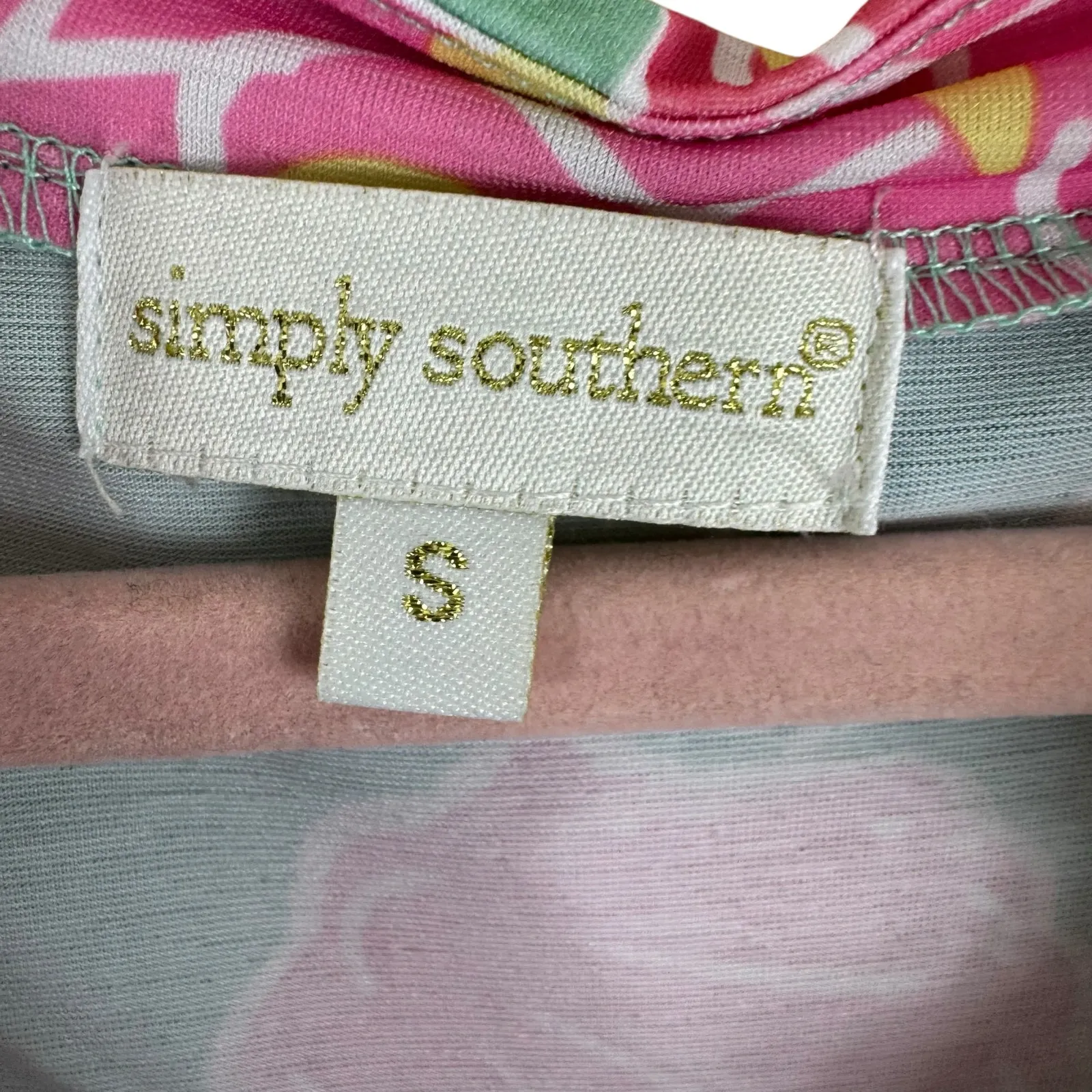 Simply Southern Green Sea Turtle Print Sleeveless Lightweight Stretchy Blouse S - Image 3