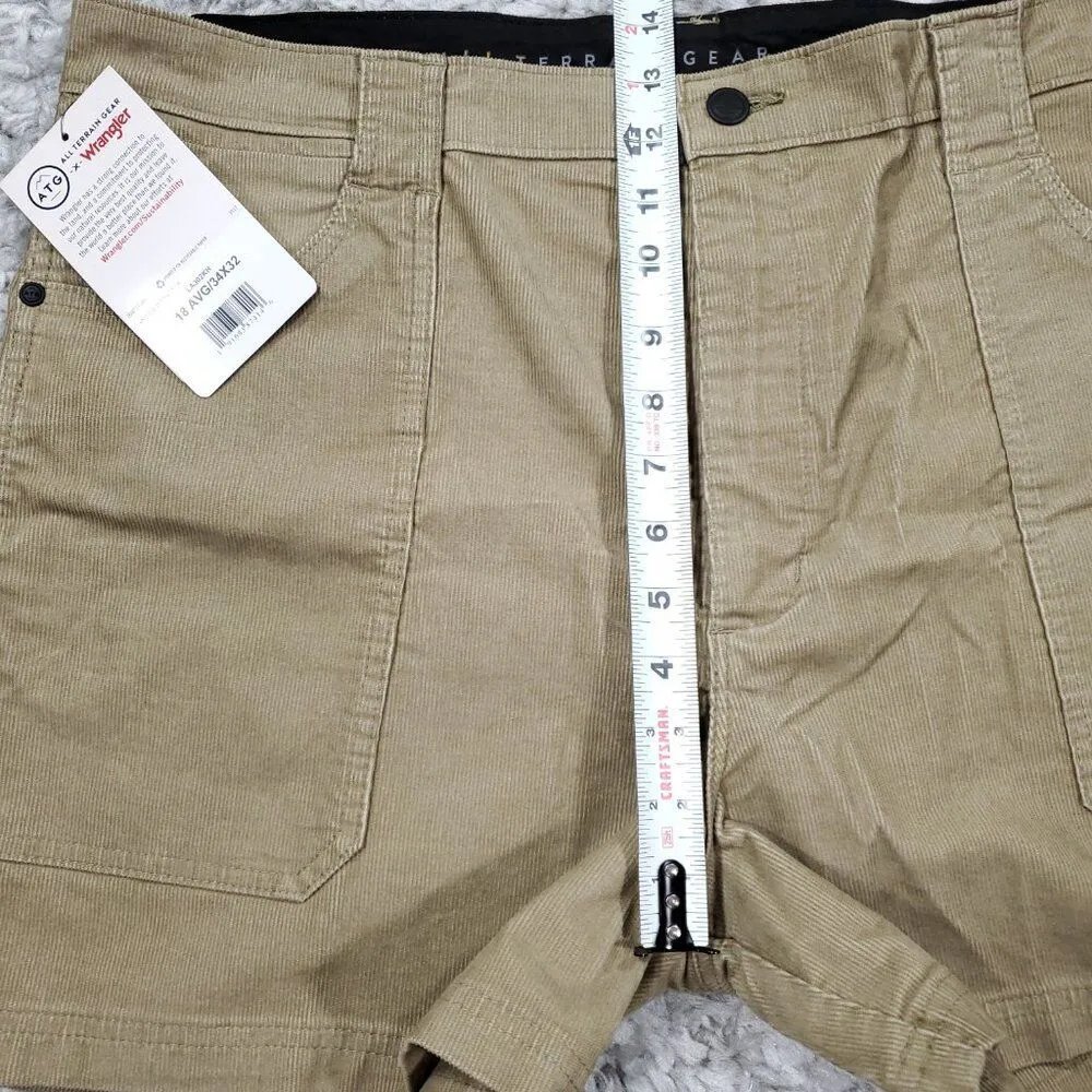 Wrangler All Terrain Gear ATG Corduroy Hike Shorts Mid Rise Regular Fit Size 18 - Image 10