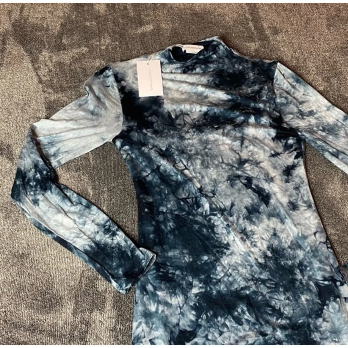 NWT Lovers and Friends Midi Blue & White Tie Dye Dress ( S‎ ) - Image 5