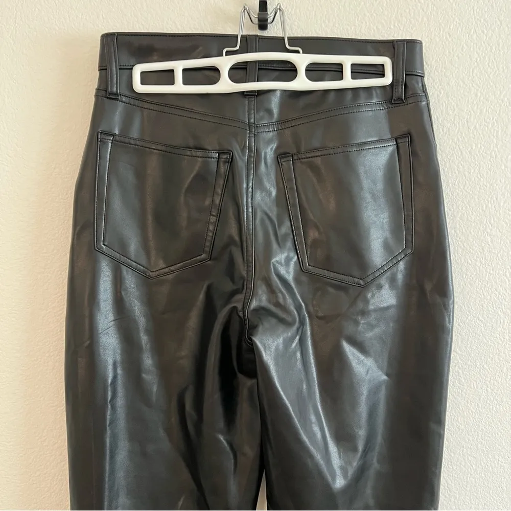 Abercrombie & Fitch Vegan Leather 90s Straight Pant Ultra High rise curve love - Image 6