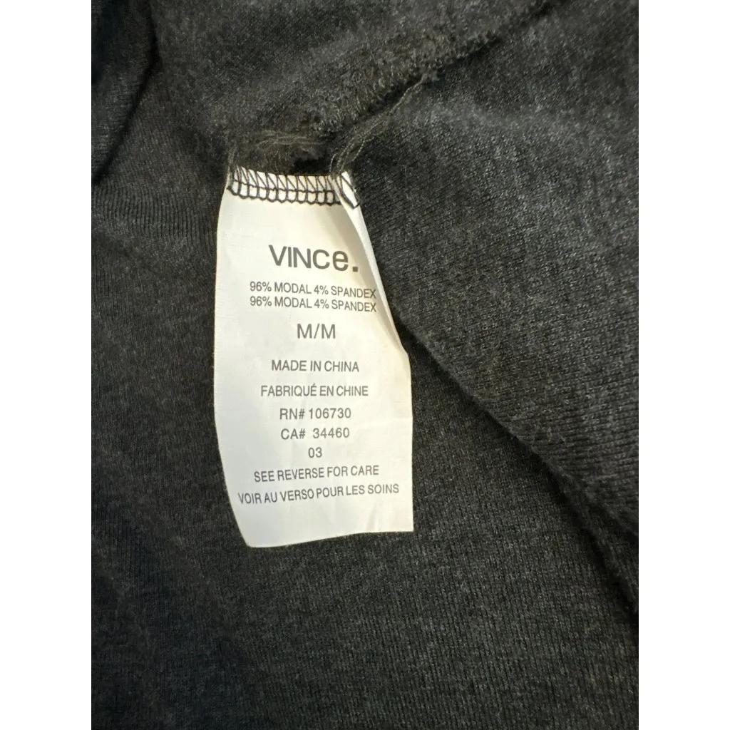 Vince Gray Top Size Medium V Neck Long Sleeve Womens Dropped Shoulder Tunic Top - Image 4