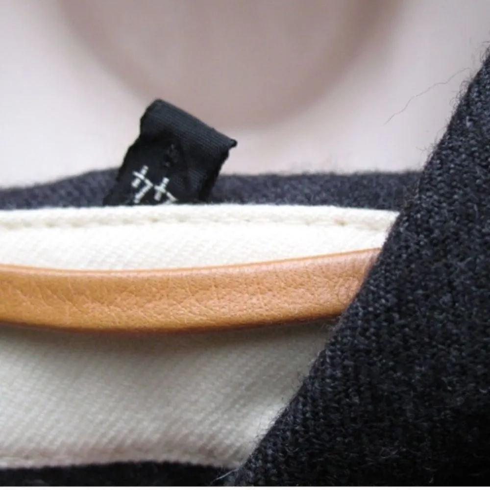 Gray Flannel Wool Tailored Button Down Top 12 14 Size L - Image 7