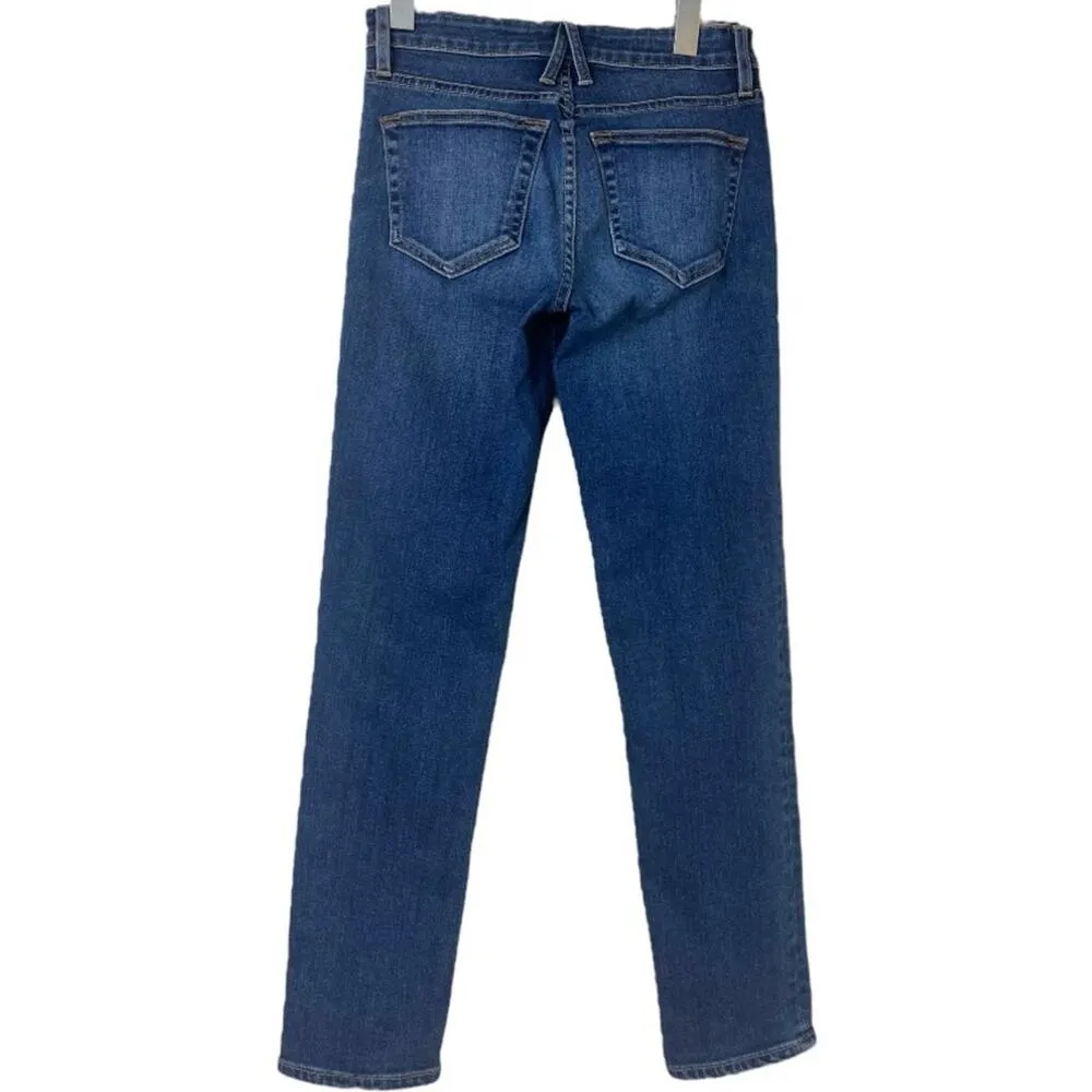 SLVRLAKE Jeans Lou Lou Slim Fit Mid Rise Ankle Crop Medium Wash Women’s Size 25 Blue - Image 4