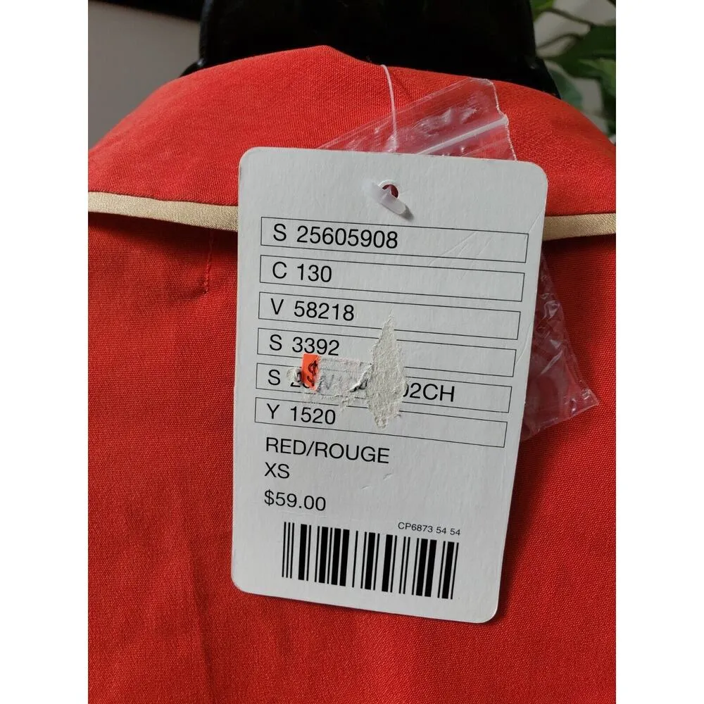 Cooperative  Solid 100% Polyester Collared Long Sleeve Button Down Shirt XS - Image 8