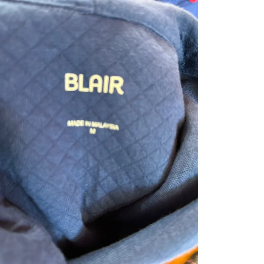 Blair  Royal Blue Sleeveless Button-Front Vest Elegant Workwear Top Size M - Image 4