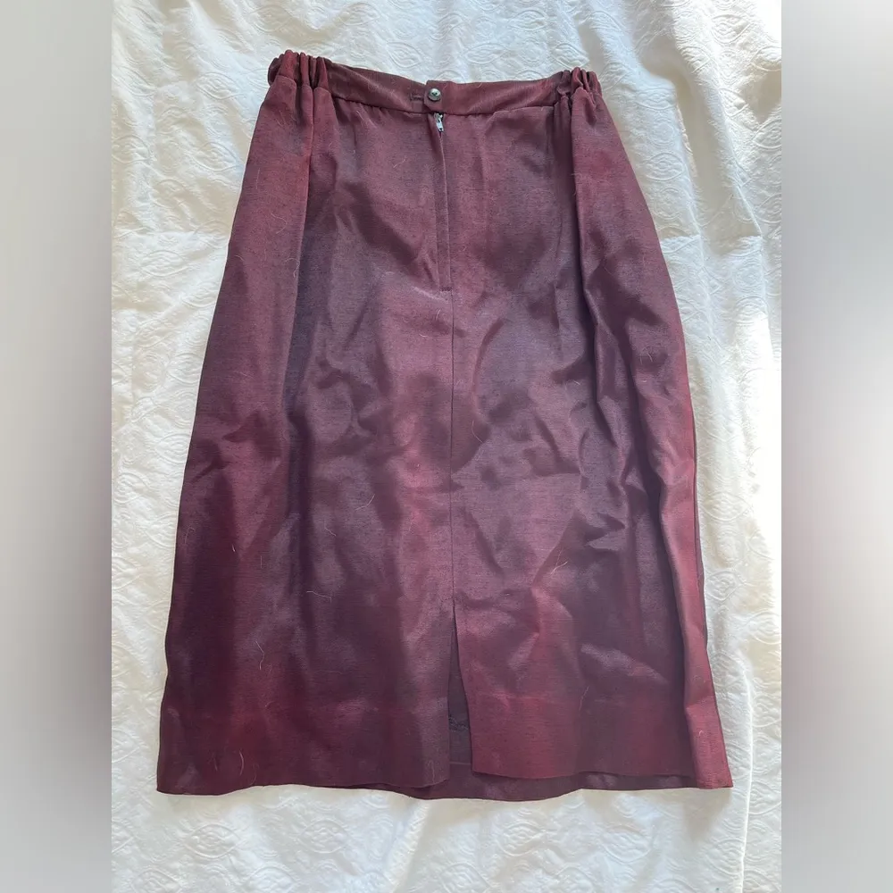 Vintage silk midi skirt Size M - Image 7