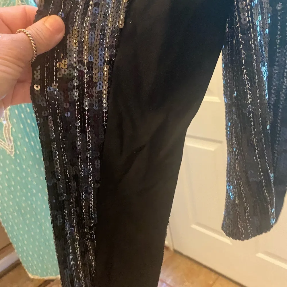 Cache Nwt  SEQUIN PINSTRIPE BLAZER SIZE L - Image 9