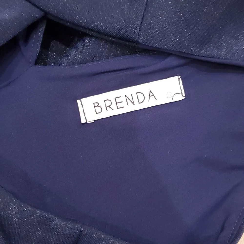 New Brenda Navy Cropped Tank Top Blue - Image 4
