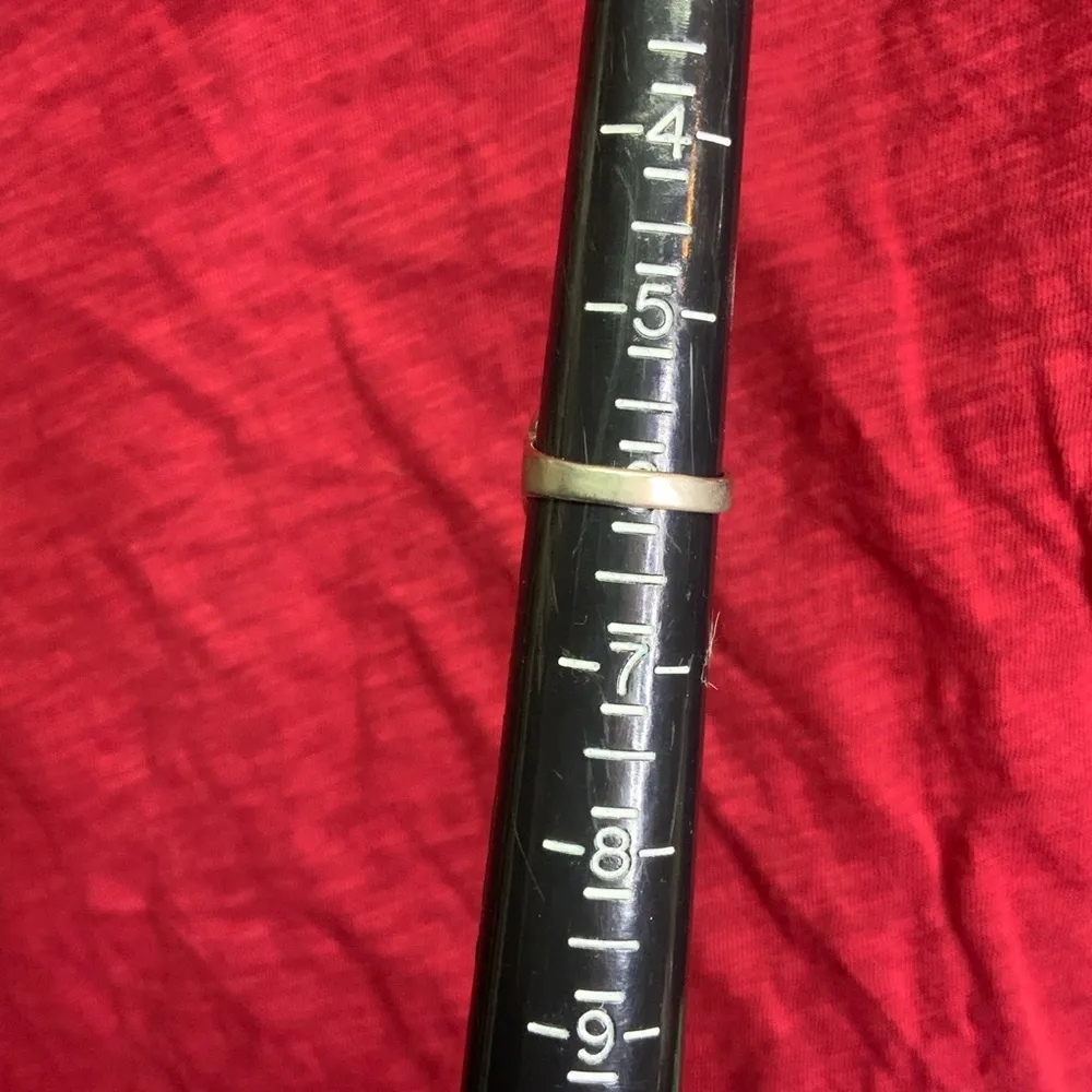 Silver and Black Crush Turquoise Inlayed Ring - Image 5