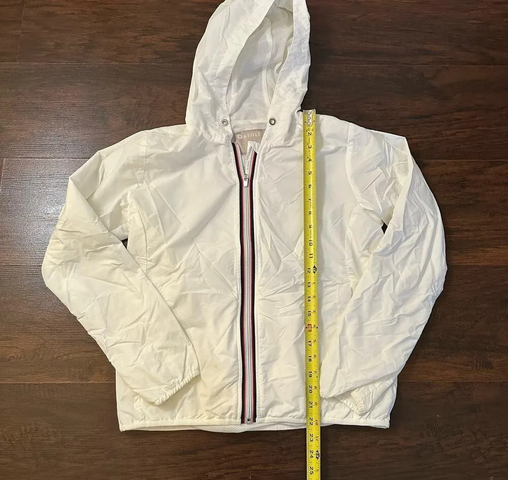 Athleta white zip-up wind breaker jacket size S - Image 9