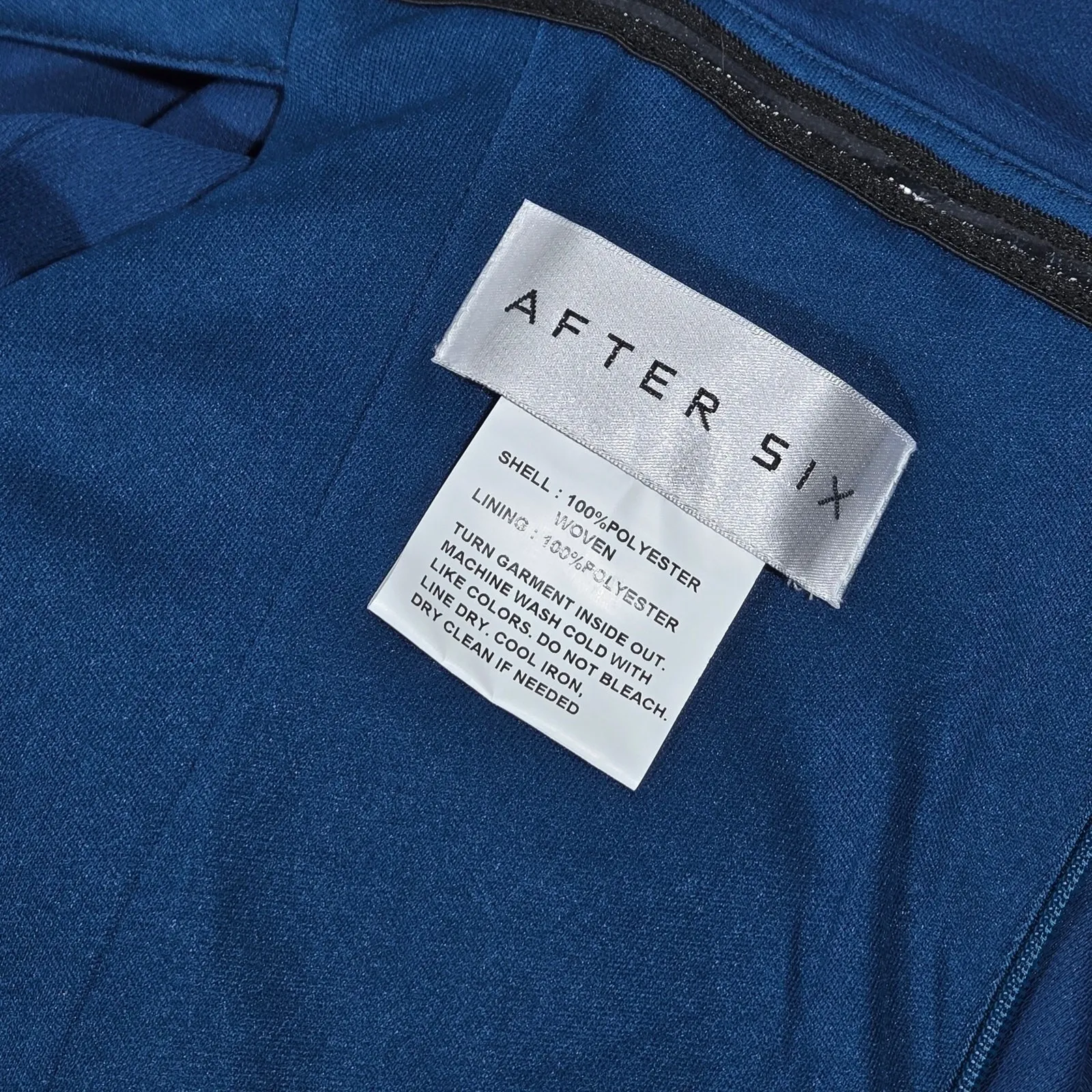 After Six 6872 Atlantic Blue Off The Shoulder Draped Gown Formal Dress Size 4‎ - Image 5