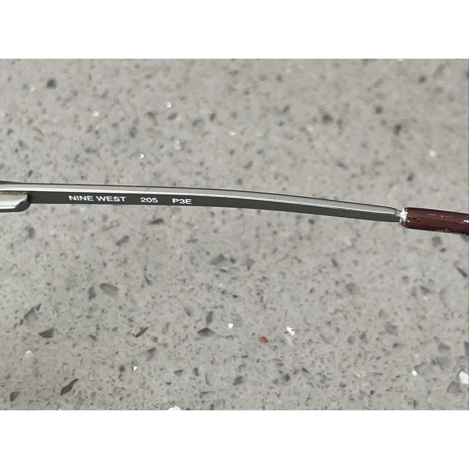 NINE WEST 205 P3E 52-17-130 Eyeglasses Frames ONLY Oval Italy silver full rim - Image 8