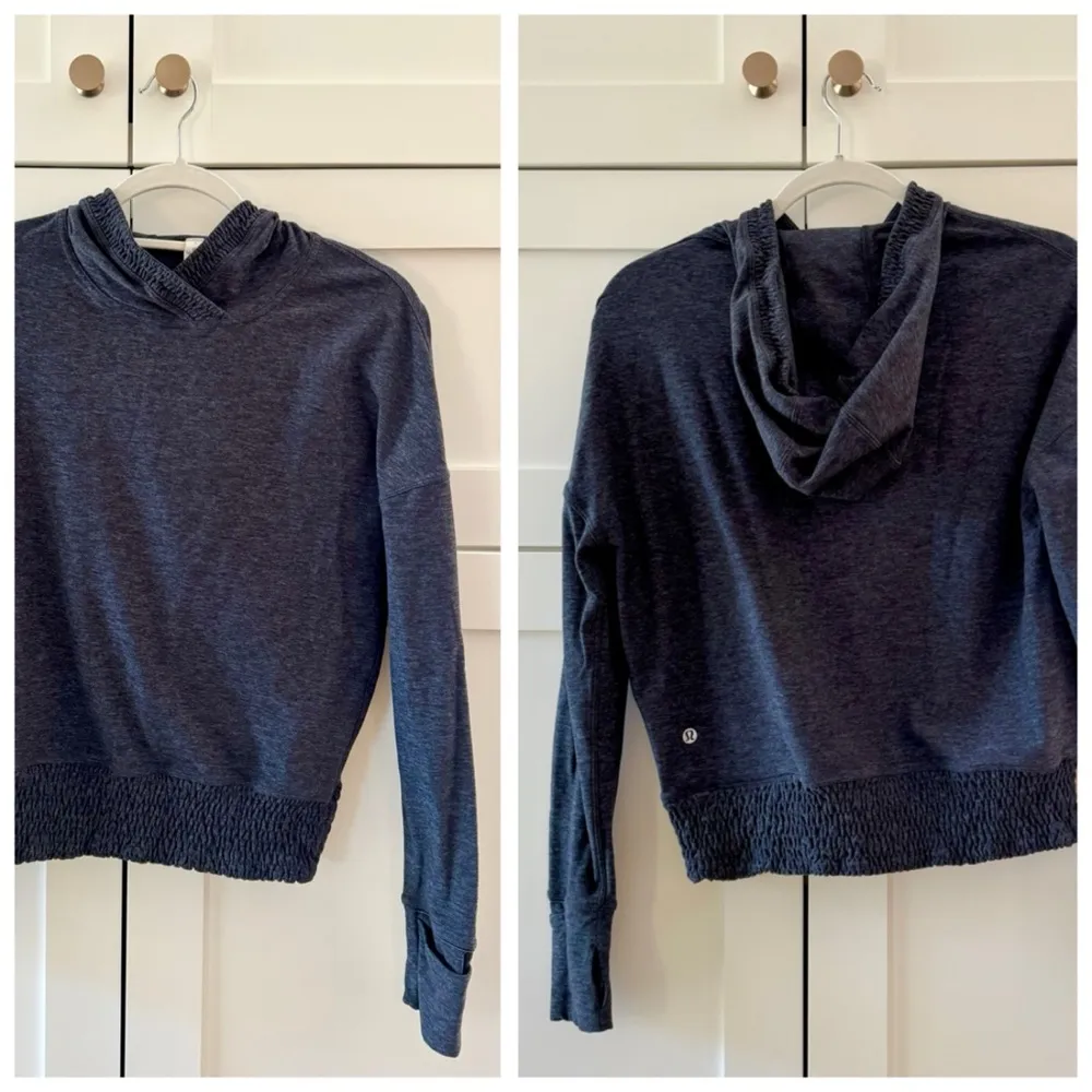 Lululemon Athletica Lead The Pack Hoodie, Heathered Stony Grape / Black sz. 2 - Image 7