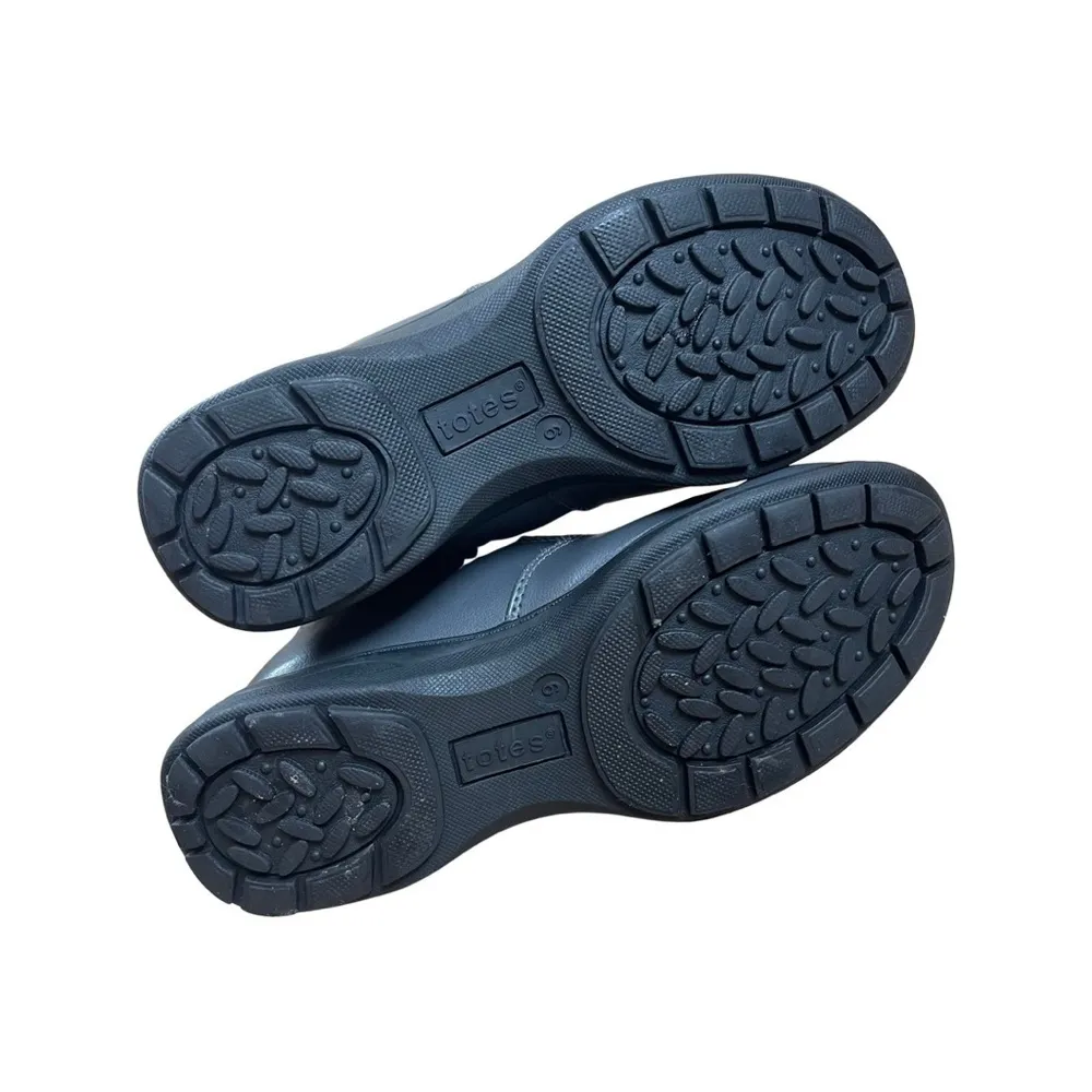 Totes Women's Size 6 Faux Fur Quilted Winter Snow Boots Lace Up Zipper Lined Gray - Image 10