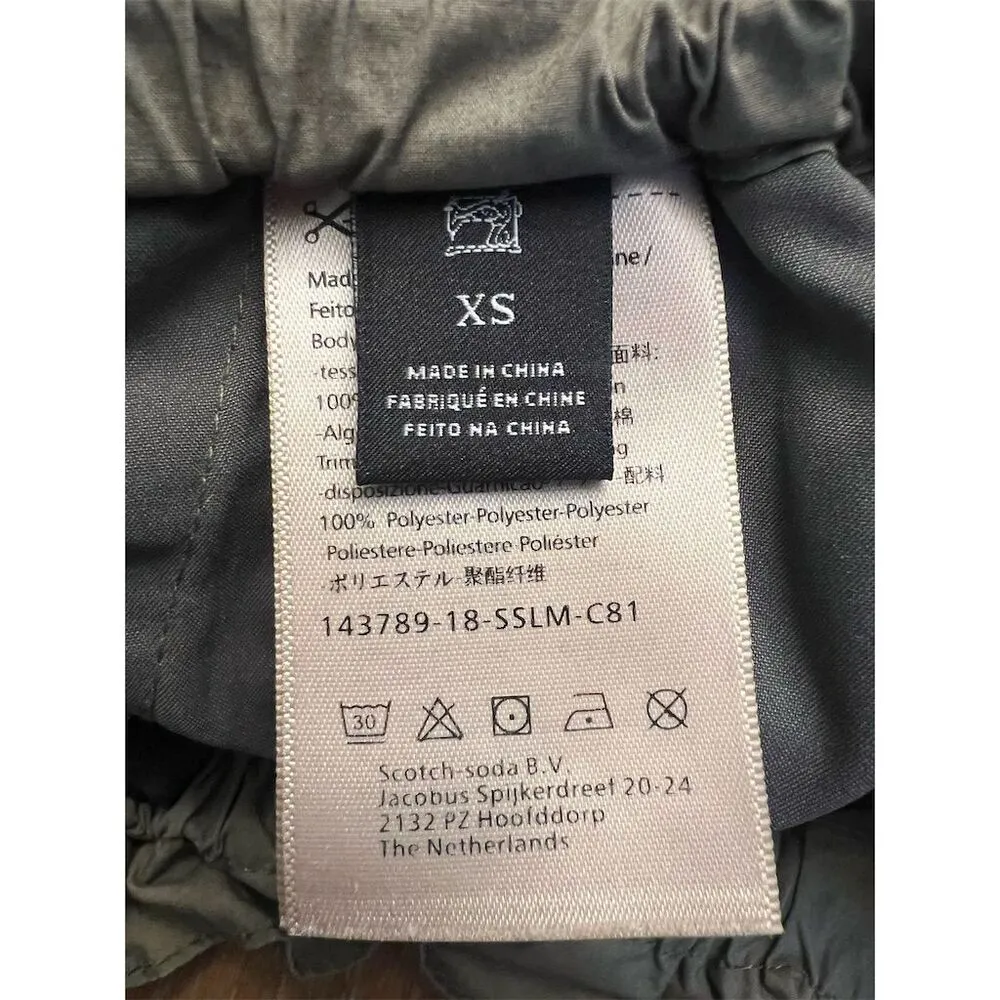 Scotch & Soda Maison Scotch Women's Green Elastic Drawstring Shorts XS - Image 5