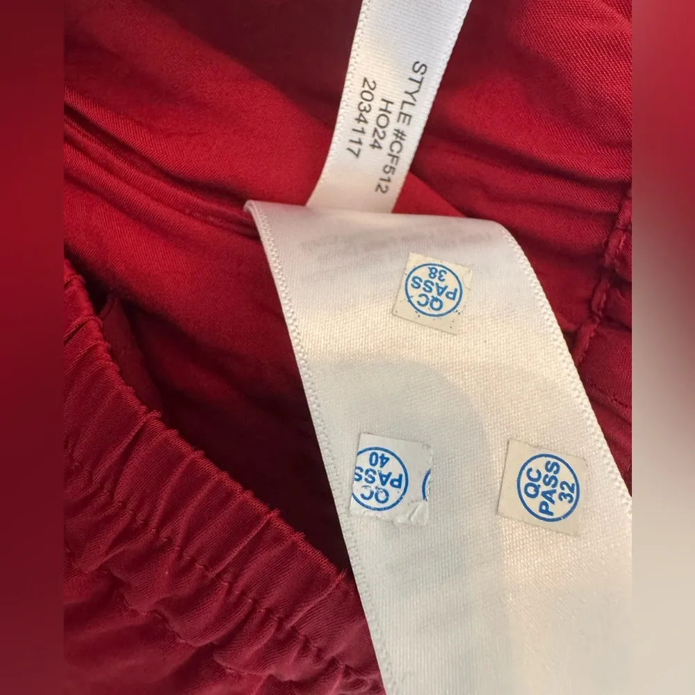 NWT J.Crew Red Soft shine pajama pant Sz XS Stained patch over or wear big shirt - Image 8