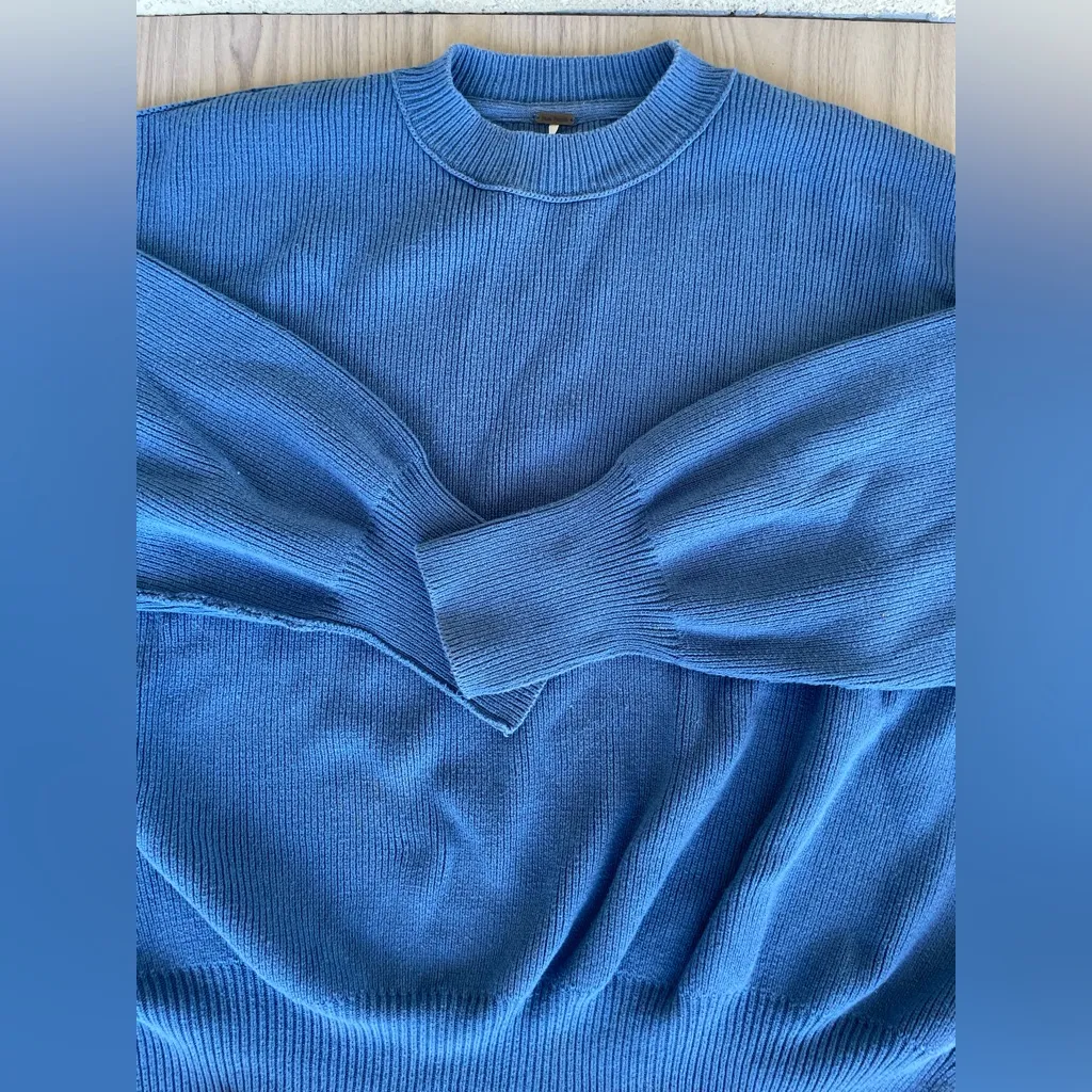 Free People Blue Cowl Neck Sweater - Image 11