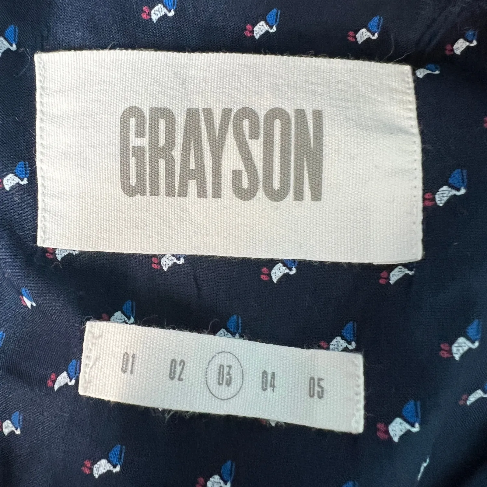 Grayson Frank & Eileen Pelican Bird Print Womens Shirt Medium Cotton Sustainable Blue - Image 2