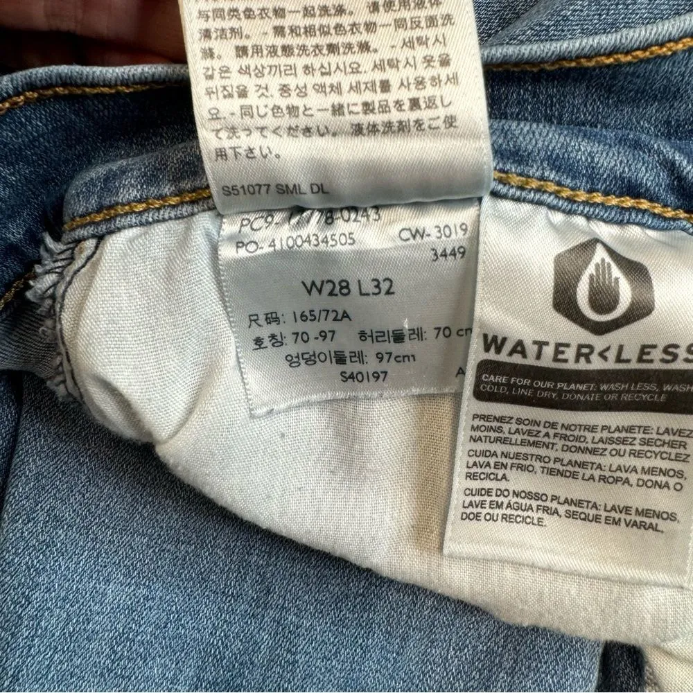 Levis Women's 710 Super Skinny Jeans Medium Blue Denim 28 32 Inseam High Rise - Image 10