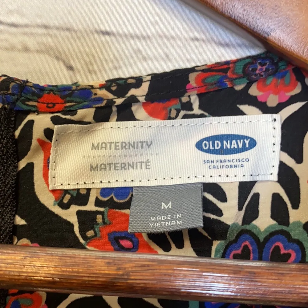 Old Navy Maternity Colorful Flower Dress Size Medium Excellent Condition - Image 8