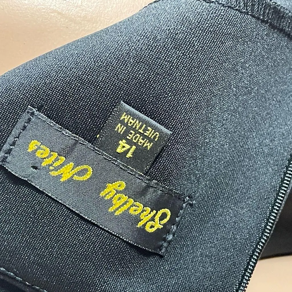 Shelby Nites Women’s Black Cocktail Sheath Dress Ruffle Hem Size 14 NWT - Image 6