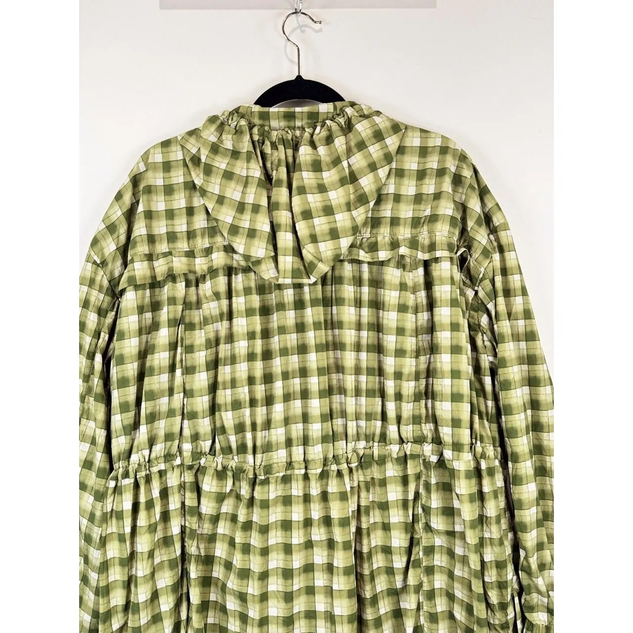Anthropologie Daily Practice Women Jacket Green Day Hike Hooded Plaid Outdoor XL - Image 11
