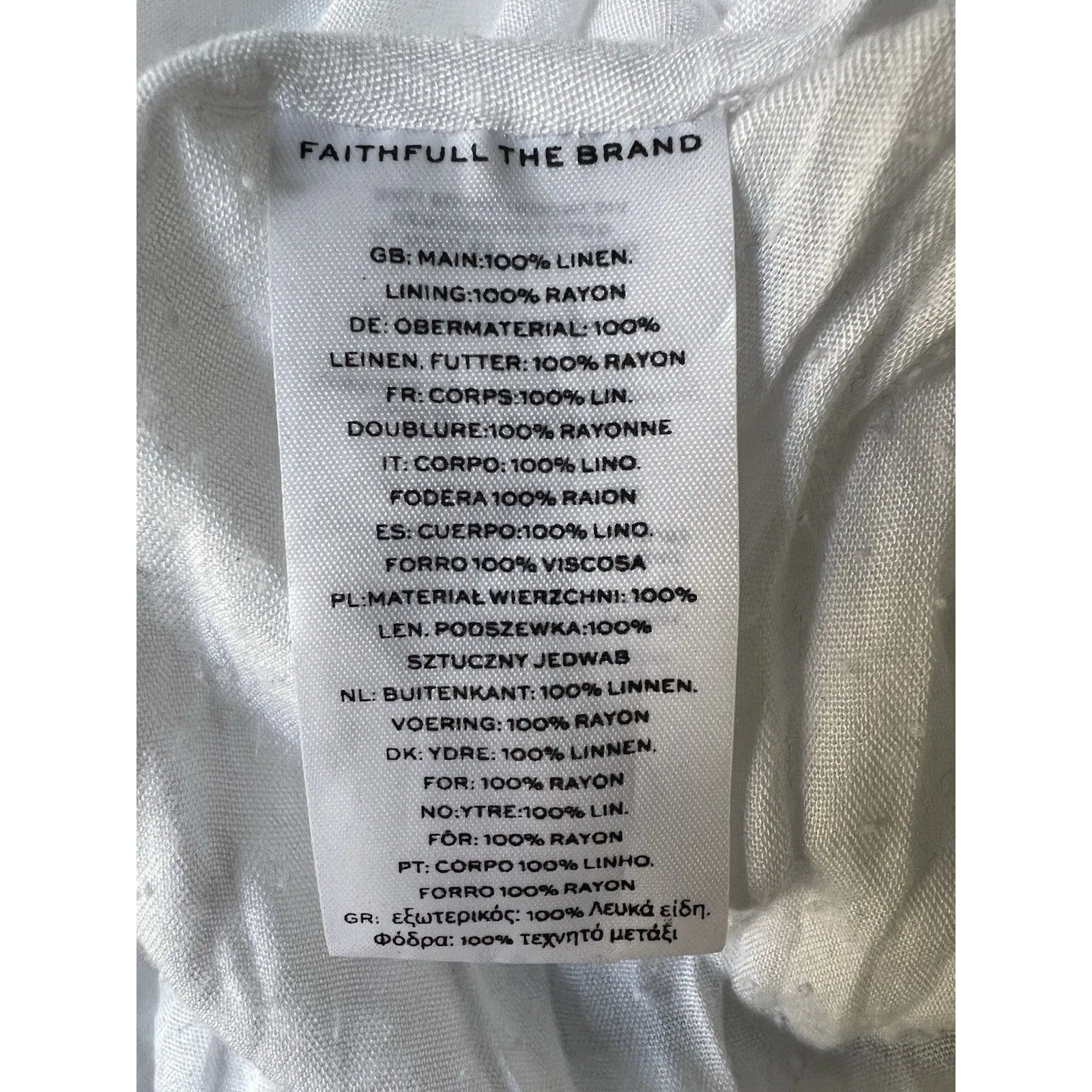 Faithfull The Brand Zeta Cutout Sleeveless Linen Maxi Dress White M - Image 6