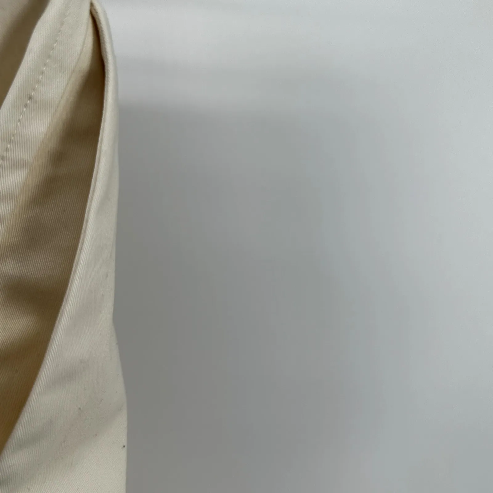 TWP Drew Wide Leg Linen Pants Coated Gabardine Hi Rise Pleated Pockets Cream 4 - Image 3