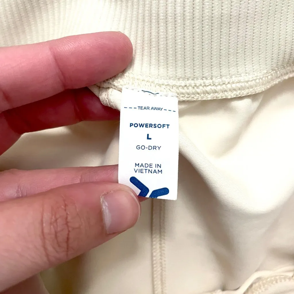 NWOT Old Navy Powersoft Go-Dry Ivory Athletic Joggers Size L - Image 3