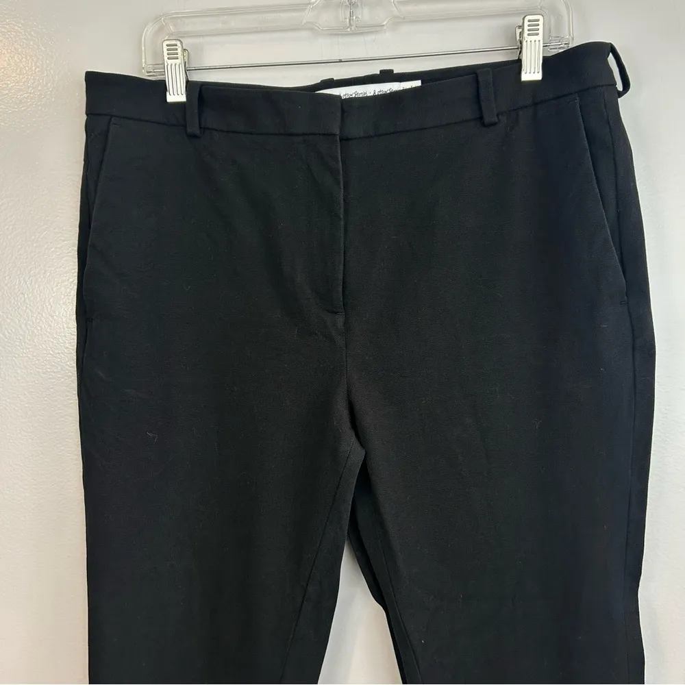 & Other Stories Black Ponte Cropped Dress Pants Size 12 Anthropologie - Image 2